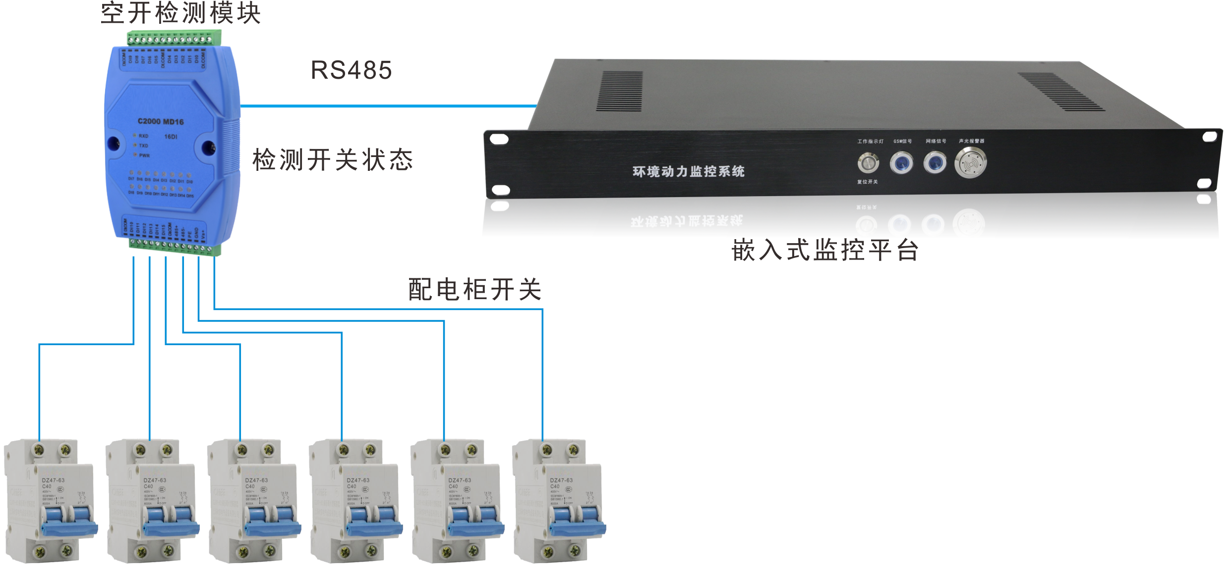 SP2208空开检测仪/八路开关量接口，空开检测仪